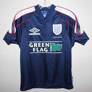 3/$188❤️mint ENGLAND 1998-2000 training shirt Umbro jersey Boys 12-13yr 158cm